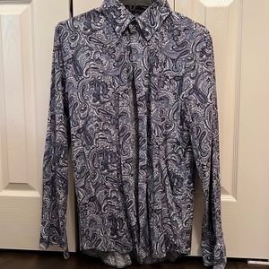 Express Blue Paisley Shirt
